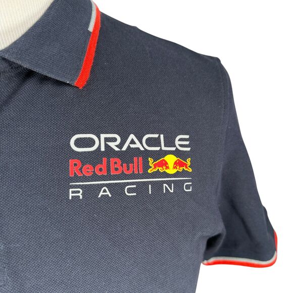 Castore Oracle Red Bull Racing Polo Shirt Mens Small Blue Regular Fit Cotton New - Picture 2 of 10